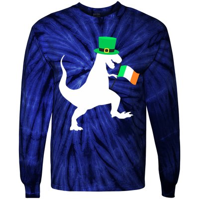  Boy Funny Saint Patricks Day Dinosaur TRex for Tie-Dye Long Sleeve Shirt