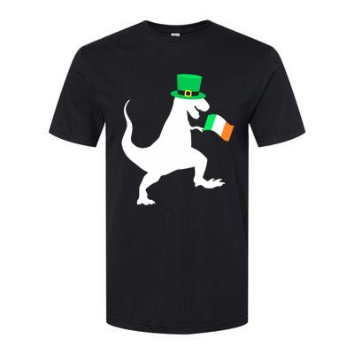  Boy Funny Saint Patricks Day Dinosaur TRex for Softstyle® CVC T-Shirt