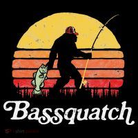 Bigfoot Fishing Shirt Funny Retro Sasquatch Dad 16 in Basic Backpack