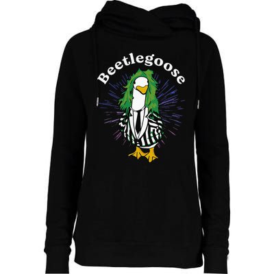 Beetlegoose Funny Silly Goose Spooky Womens Funnel Neck Pullover Hood