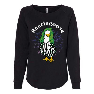 Beetlegoose Funny Silly Goose Spooky Womens California Wash Sweatshirt