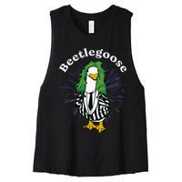 Beetlegoose Funny Silly Goose Spooky Women's Racerback Cropped Tank