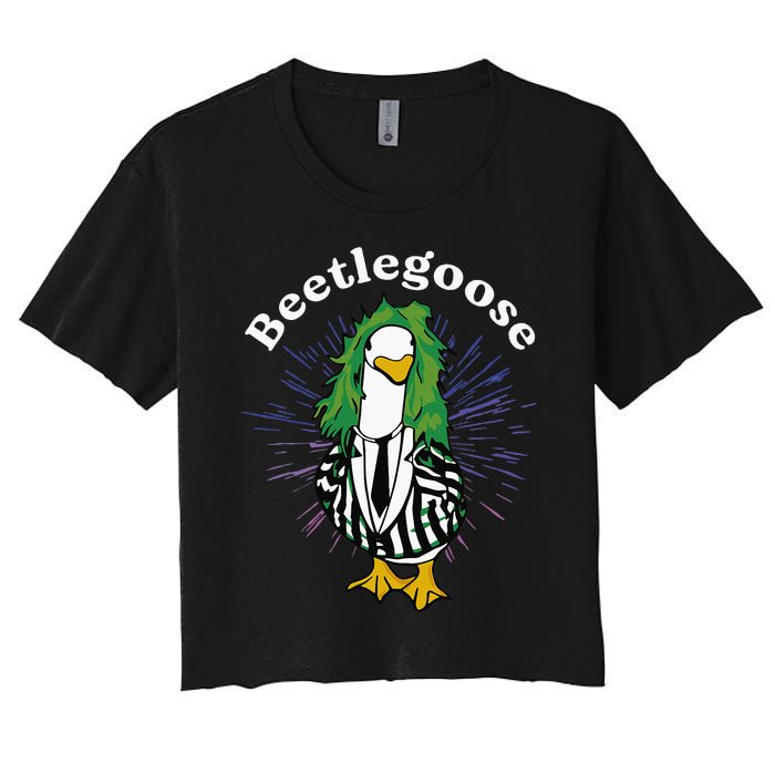 Beetlegoose Funny Silly Goose Spooky Women's Crop Top Tee