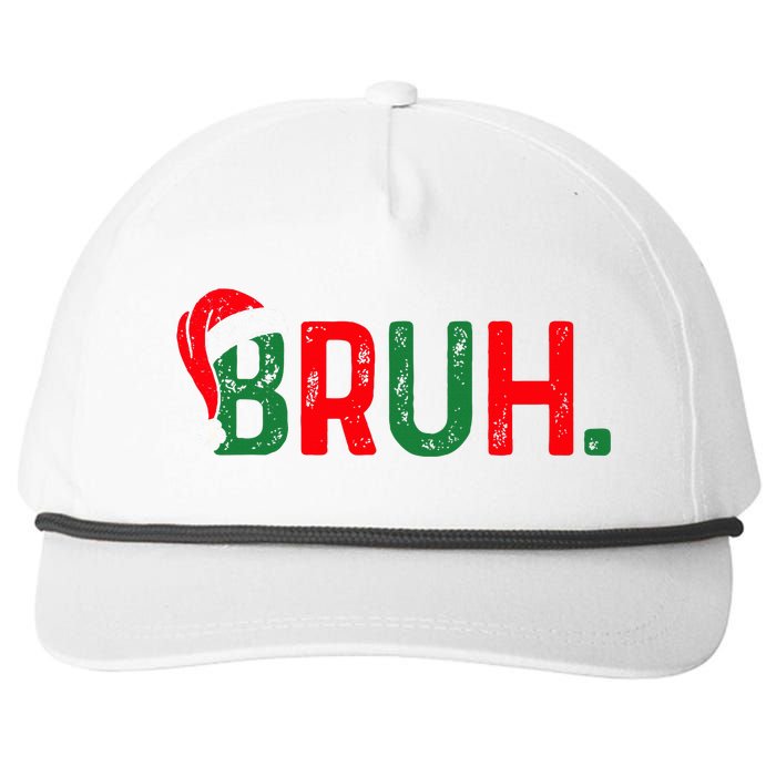 Bruh Funny Saying Bro Ns Christmas Pajamas Xmas Snapback Five-Panel Rope Hat