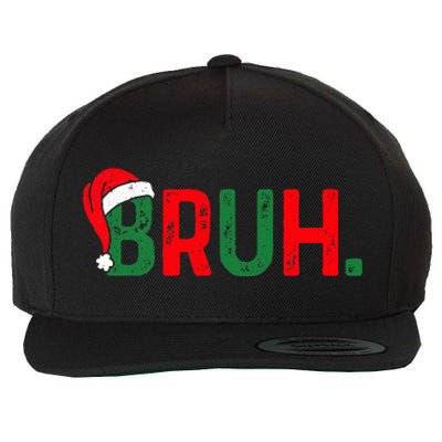 Bruh Funny Saying Bro Ns Christmas Pajamas Xmas Wool Snapback Cap