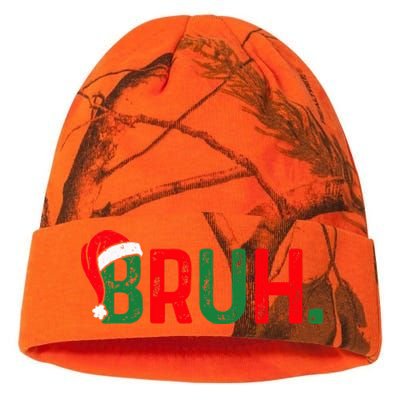 Bruh Funny Saying Bro Ns Christmas Pajamas Xmas Kati Licensed 12" Camo Beanie