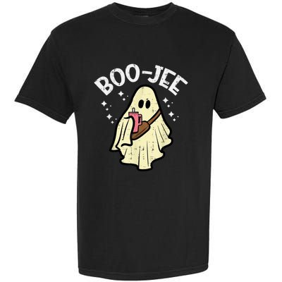 Boojee Funny Spooky Season Retro Halloween Costume Ghost Garment-Dyed Heavyweight T-Shirt