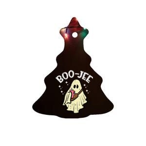 Boojee Funny Spooky Season Retro Halloween Costume Ghost Ceramic Tree Ornament