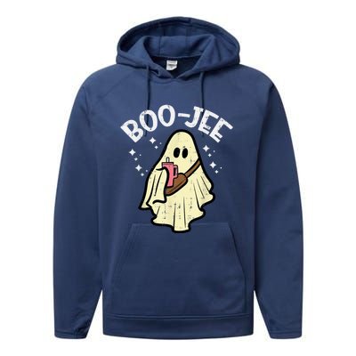 Boojee Funny Spooky Season Retro Halloween Costume Ghost Performance Fleece Hoodie