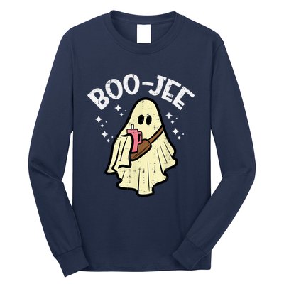 Boojee Funny Spooky Season Retro Halloween Costume Ghost Long Sleeve Shirt