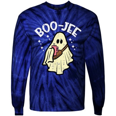 Boojee Funny Spooky Season Retro Halloween Costume Ghost Tie-Dye Long Sleeve Shirt