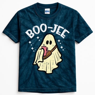 Boojee Funny Spooky Season Retro Halloween Costume Ghost Kids Tie-Dye T-Shirt