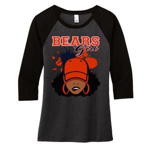 Bears Fanatic Show Your Team Spirit with Sports Gear Women's Tri-Blend 3/4-Sleeve Raglan Shirt