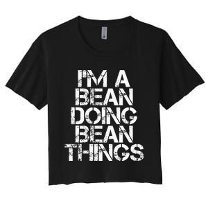 Bean Funny Surname Family Tree Birthday Reunion Gift Idea Women's Crop Top Tee