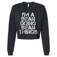 Bean Funny Surname Family Tree Birthday Reunion Gift Idea Cropped Pullover Crew