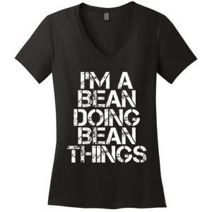 Bean Funny Surname Family Tree Birthday Reunion Gift Idea Women's V-Neck T-Shirt