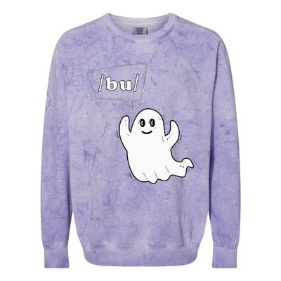 Boo Funny Slpa Halloween Slp Speech Therapy Ipa Pathology Colorblast Crewneck Sweatshirt