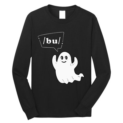 Boo Funny Slpa Halloween Slp Speech Therapy Ipa Pathology Long Sleeve Shirt