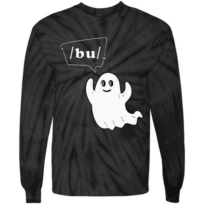 Boo Funny Slpa Halloween Slp Speech Therapy Ipa Pathology Tie-Dye Long Sleeve Shirt