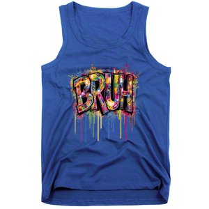 Bruh Funny Saying Meme Graffiti Aesthetic Bruh Funny Gift Tank Top