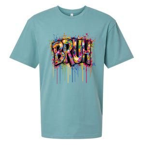 Bruh Funny Saying Meme Graffiti Aesthetic Bruh Funny Gift Sueded Cloud Jersey T-Shirt