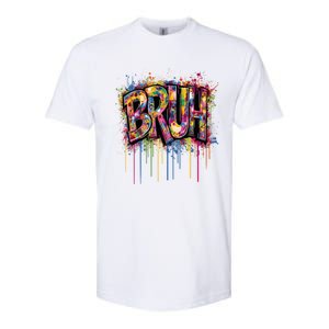 Bruh Funny Saying Meme Graffiti Aesthetic Bruh Funny Gift Softstyle CVC T-Shirt