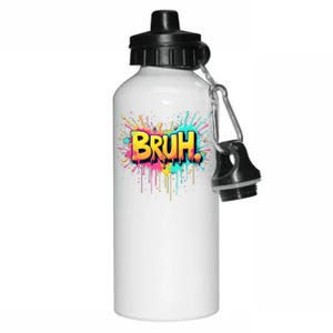 Bruh Funny Saying Meme Bro Teen Slang Aluminum Water Bottle