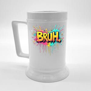 Bruh Funny Saying Meme Bro Teen Slang Beer Stein