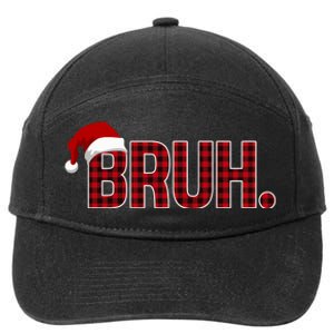 Bruh Funny Saying Bro Christmas Holiday 7-Panel Snapback Hat