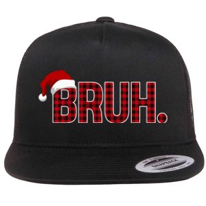 Bruh Funny Saying Bro Christmas Holiday Flat Bill Trucker Hat