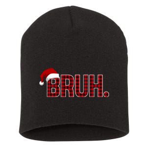 Bruh Funny Saying Bro Christmas Holiday Short Acrylic Beanie