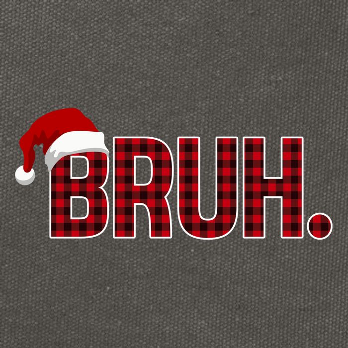 Bruh Funny Saying Bro Christmas Holiday Cotton Canvas Backpack