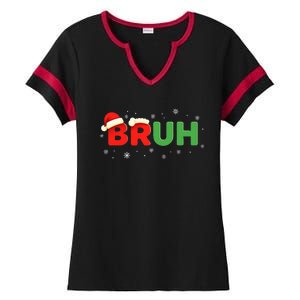 Bruh Funny Saying Meme Bro Boy Christmas Ladies Halftime Notch Neck Tee