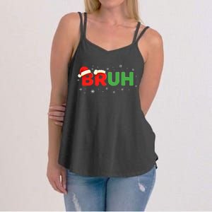 Bruh Funny Saying Meme Bro Boy Christmas Women's Strappy Tank