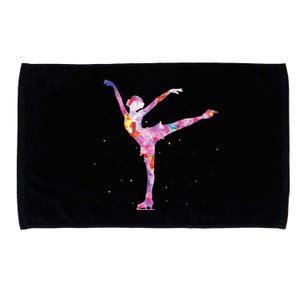 Beautiful Figure Skater Girl Gift Idea Figure Ice Skating Microfiber Hand Towel