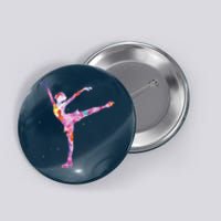 Beautiful Figure Skater Girl Gift Idea Figure Ice Skating Button