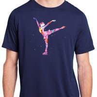 Beautiful Figure Skater Girl Gift Idea Figure Ice Skating Adult ChromaSoft Performance T-Shirt