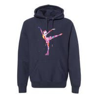 Beautiful Figure Skater Girl Gift Idea Figure Ice Skating Premium Hoodie