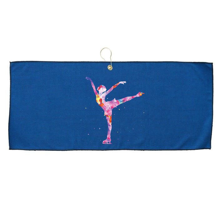 Beautiful Figure Skater Girl Gift Idea Figure Ice Skating Large Microfiber Waffle Golf Towel