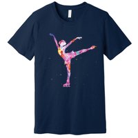 Beautiful Figure Skater Girl Gift Idea Figure Ice Skating Premium T-Shirt