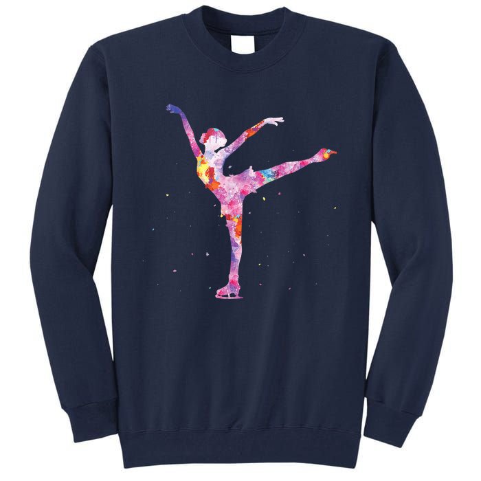 Beautiful Figure Skater Girl Gift Idea Figure Ice Skating Tall Sweatshirt