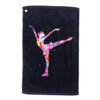 Beautiful Figure Skater Girl Gift Idea Figure Ice Skating Platinum Collection Golf Towel