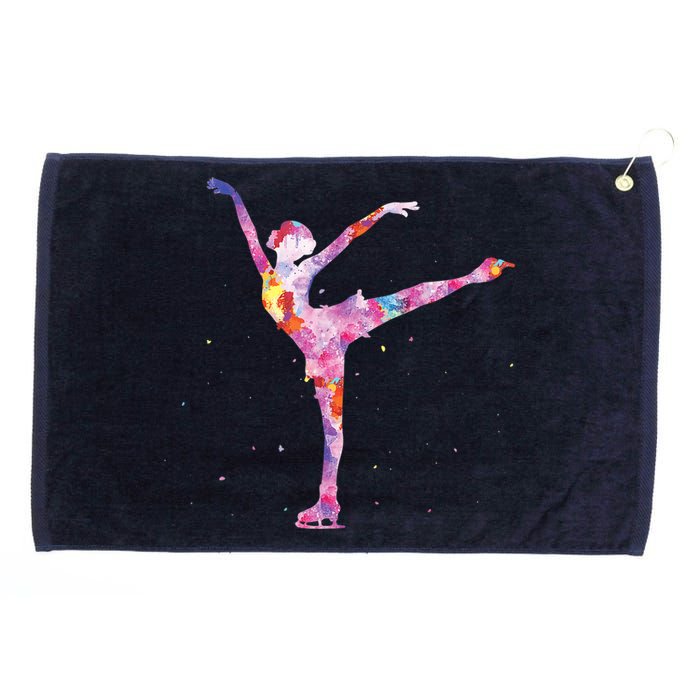 Beautiful Figure Skater Girl Gift Idea Figure Ice Skating Grommeted Golf Towel