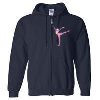 Beautiful Figure Skater Girl Gift Idea Figure Ice Skating Full Zip Hoodie