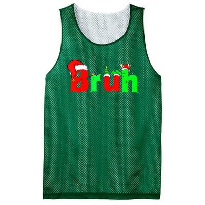 Bruh Funny Saying Bro Teens B.O.Y.S. K.I.D.S Christmas Pajamas Xmas Mesh Reversible Basketball Jersey Tank