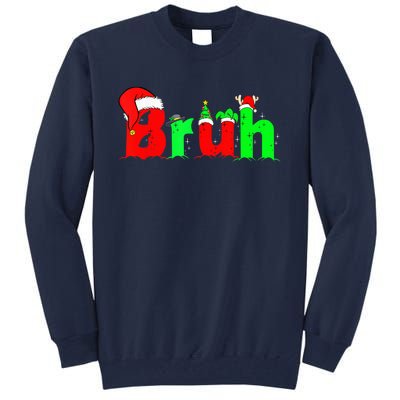 Bruh Funny Saying Bro Teens B.O.Y.S. K.I.D.S Christmas Pajamas Xmas Tall Sweatshirt