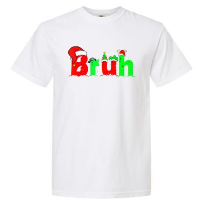 Bruh Funny Saying Bro Teens B.O.Y.S. K.I.D.S Christmas Pajamas Xmas Garment-Dyed Heavyweight T-Shirt