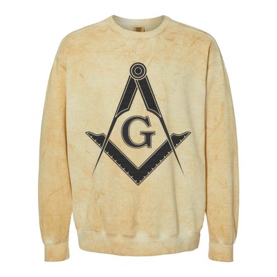 Black Freemason Square And Compass Master Mason Colorblast Crewneck Sweatshirt