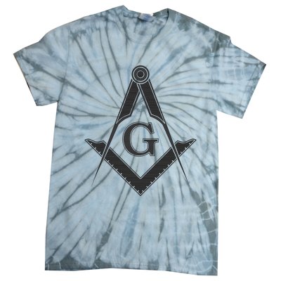 Black Freemason Square And Compass Master Mason Tie-Dye T-Shirt