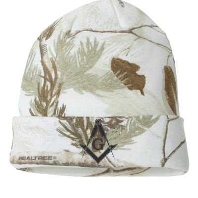 Black Freemason Square And Compass Master Mason Kati Licensed 12" Camo Beanie